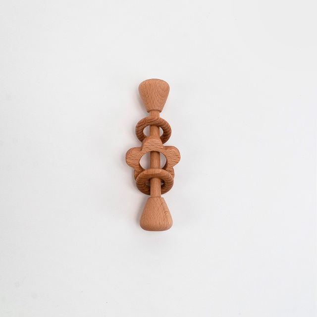 Rings and Flower rattle  / Natural
