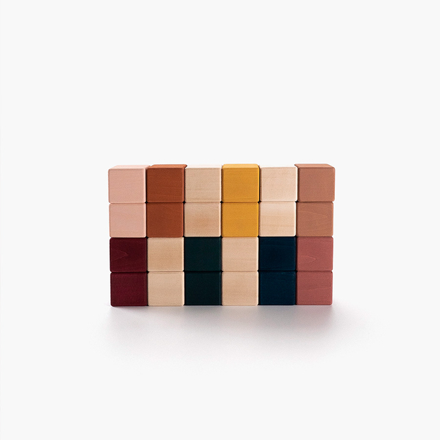 Wooden blocks set / Multi-coloured