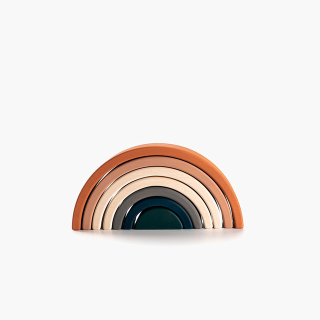 Wooden Rainbow toy / Terracotta
